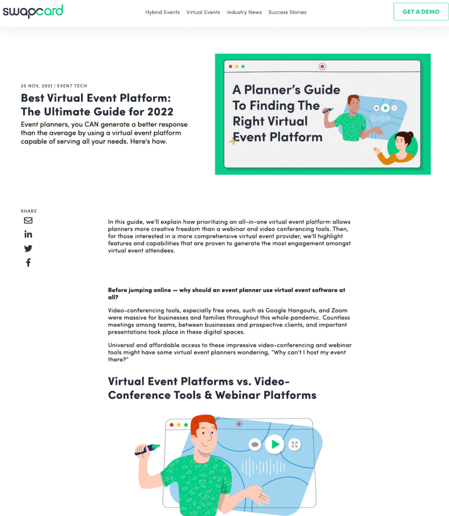 what is evergreen content - swapcard virtual event platform guide example